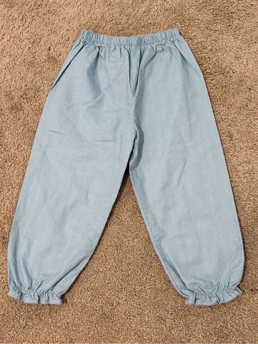 The Bailey Boys Pants Light Blue Pinstripe Elastic Waist 24 months Vintage
